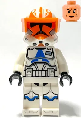 Clone Captain Vaughn, 501st Legion, 332nd Company (Phase 2) - Helmet with Holes and Togruta Markings, Orange Visor