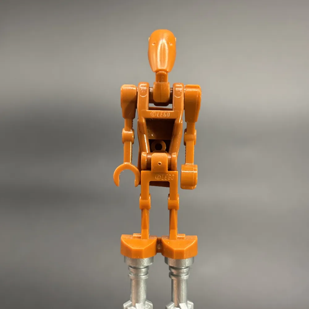 Battle Droid - Dark Orange, Angled Arm and Straight Arm, 1 x 2 Plate on Back