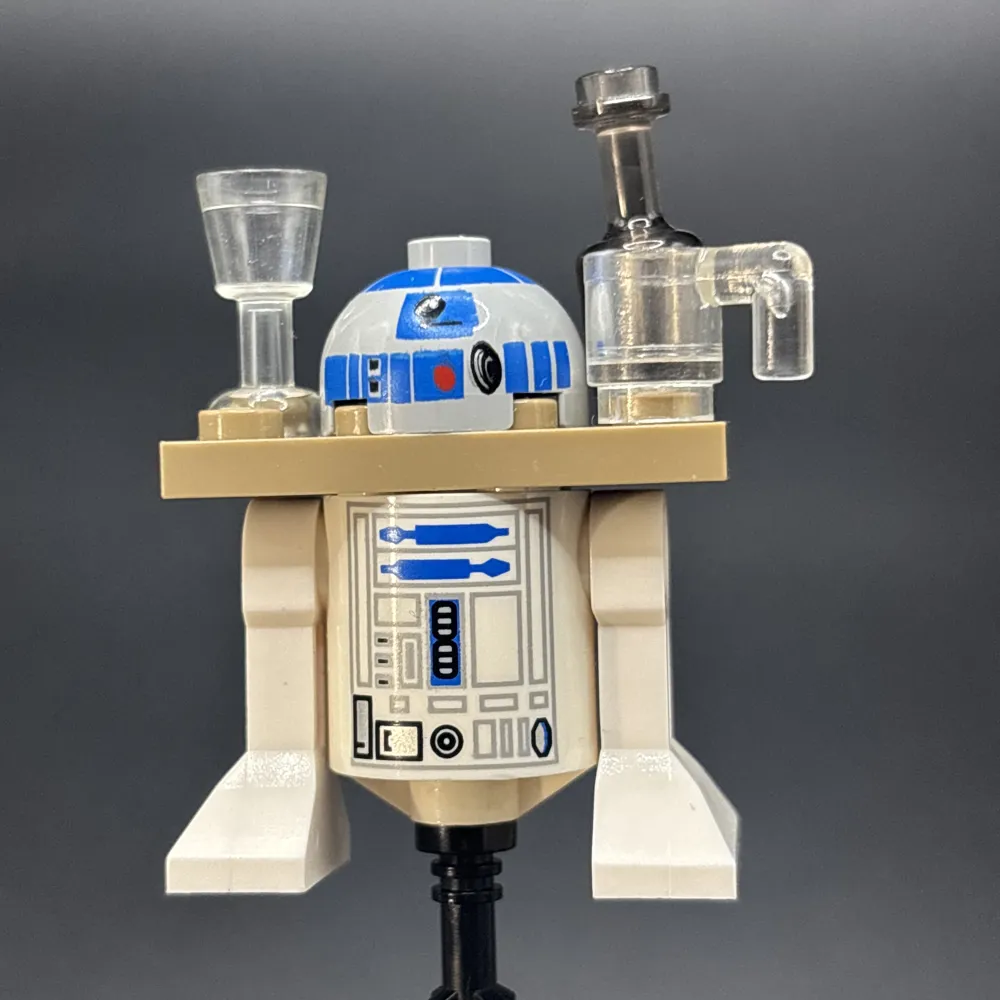 Astromech Droid, R2-D2 - Dark Tan Serving Tray, Light Bluish Gray Head