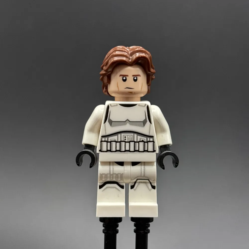 Han Solo - Stormtrooper Outfit, Printed Legs, Shoulder Belts, Open Mouth Smile / Determined