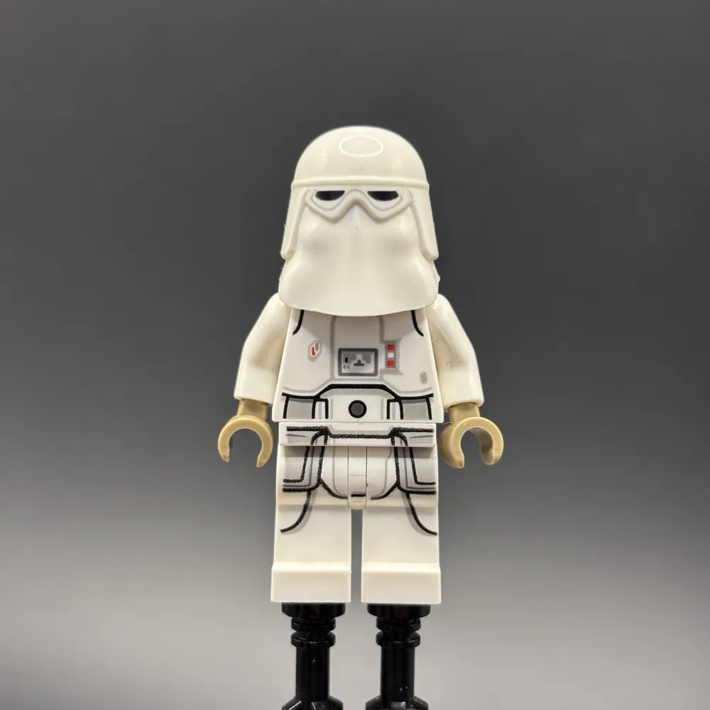 Snowtrooper - Male, Printed Legs, Dark Tan Hands, Reddish Brown Head, Grimace
