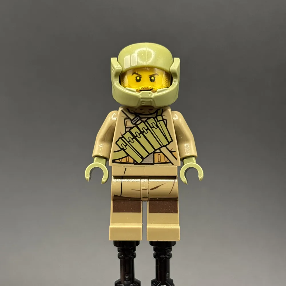 Resistance Trooper - Dark Tan Hoodie Jacket, Ammo Pouch, Stubble, Helmet with Chin Guard
