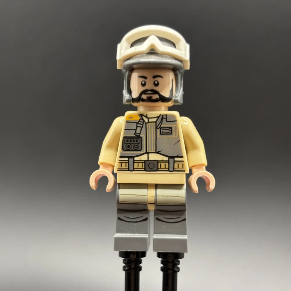 Rebel Trooper - White Goggles, Dark Bluish Gray Helmet, Black Beard (Private Kappehl)