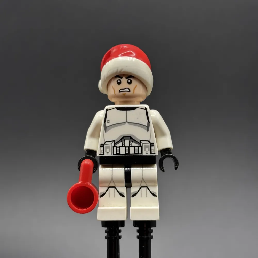 Clone Trooper - Printed Legs, Santa Hat, Scowl