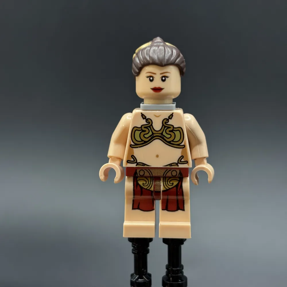 Princess Leia - Jabba Slave Outfit, Dark Brown Long Braid, Neck Bracket