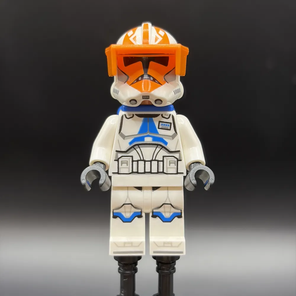 Clone Captain Vaughn, 501st Legion, 332nd Company (Phase 2) - Helmet with Holes and Togruta Markings, Orange Visor