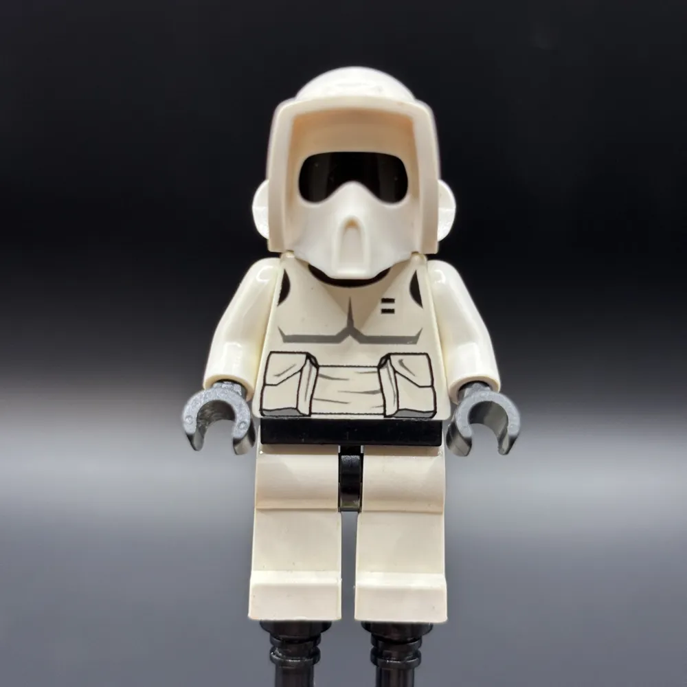 Imperial Scout Trooper - Plain Black Head, Dark Bluish Gray Torso Print