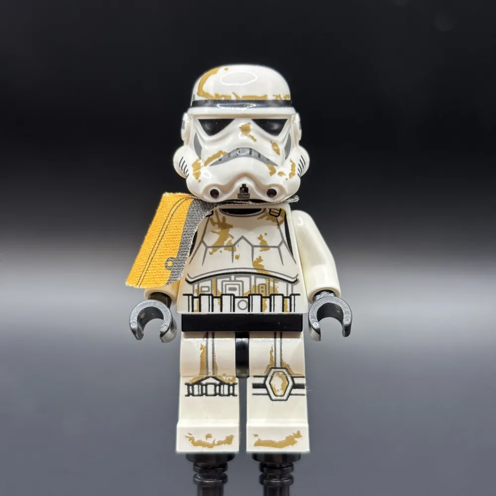 Sandtrooper - Orange Pauldron, Survival Backpack, Dirt Stains, Balaclava Head Print and Helmet with Dotted Mouth Pattern