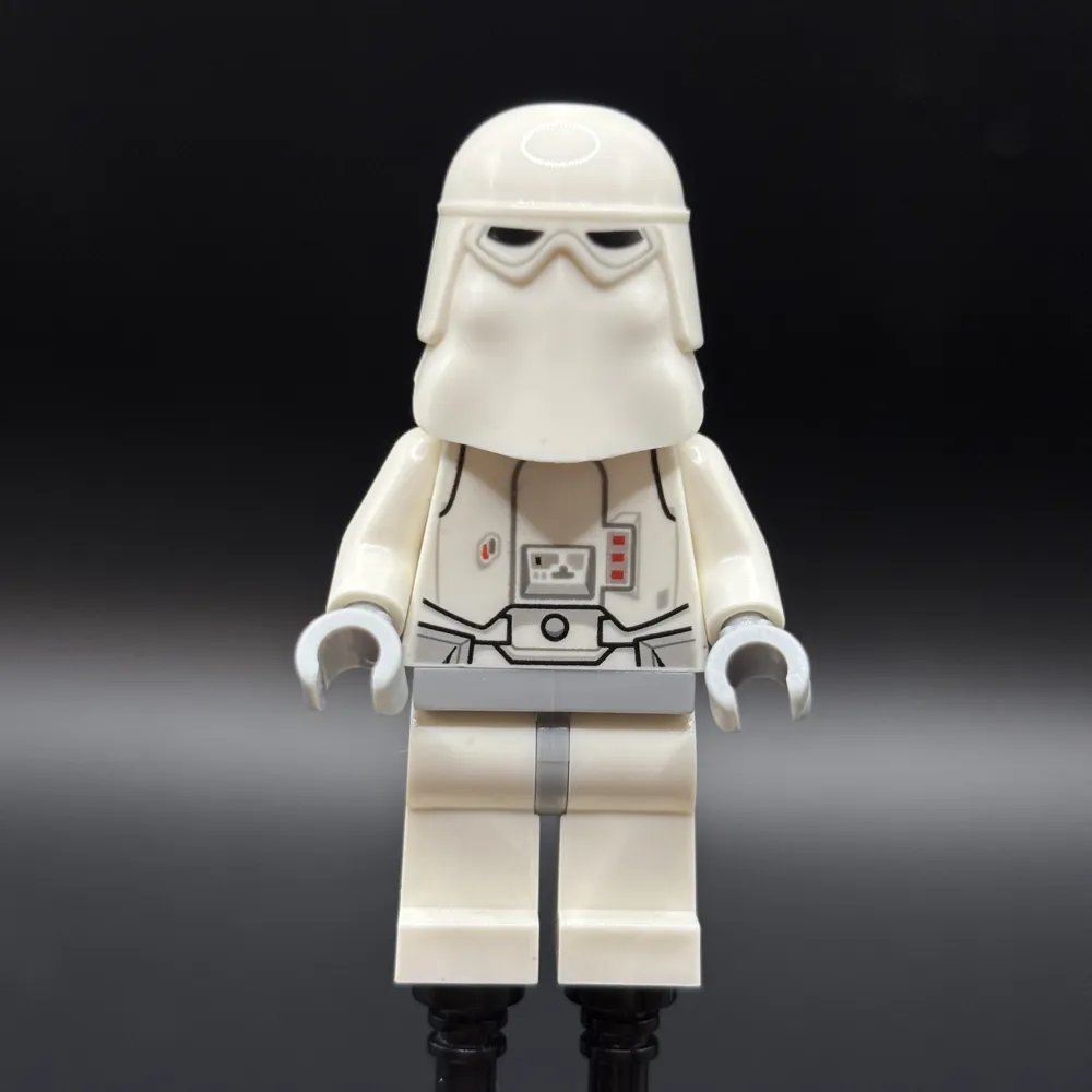 Snowtrooper, Light Bluish Gray Hips, Light Bluish Gray Hands - Backpack attached to Neck Bracket with Plate, Modified w/ Clip Ring