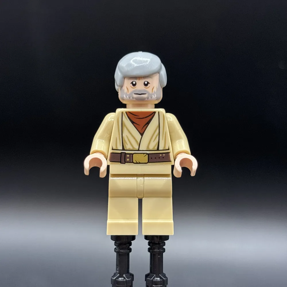 Obi-Wan Kenobi - Old, Light Bluish Gray Hair, Beard with White Highlights