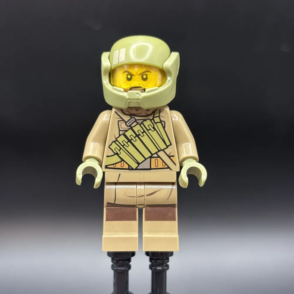 Resistance Trooper - Dark Tan Hoodie Jacket, Ammo Pouch, Stubble, Helmet with Chin Guard