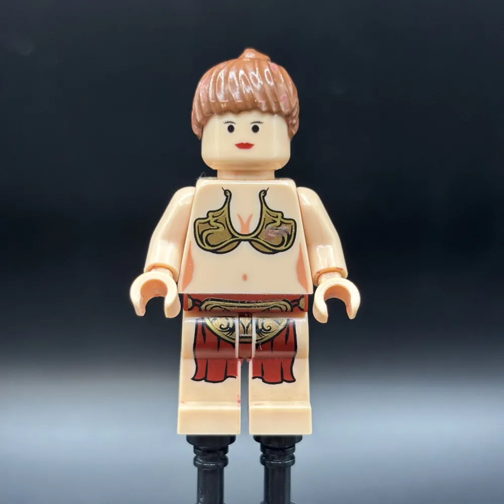 Princess Leia - Jabba Slave Outfit, Reddish Brown Ponytail