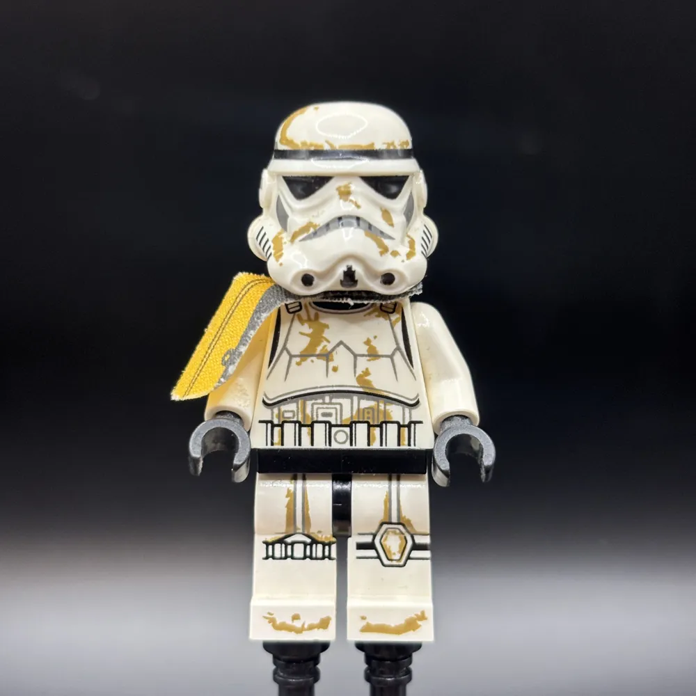 Sandtrooper - Orange Pauldron, Survival Backpack, Dirt Stains, Balaclava Head Print and Helmet with Dotted Mouth Pattern