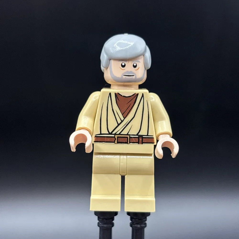 Obi-Wan Kenobi - Old, Light Bluish Gray Hair and Beard, Eyes with Glints