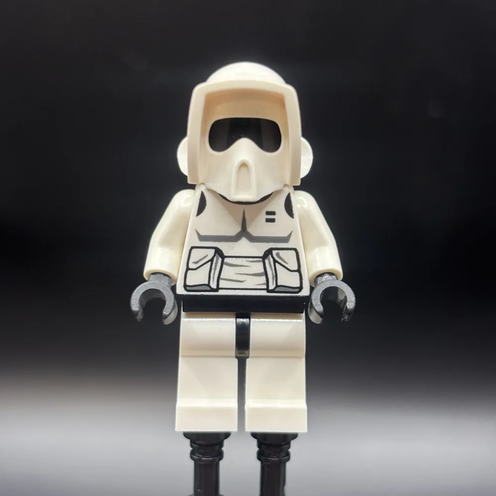 Imperial Scout Trooper - Printed Black Head, Dark Bluish Gray Torso Print