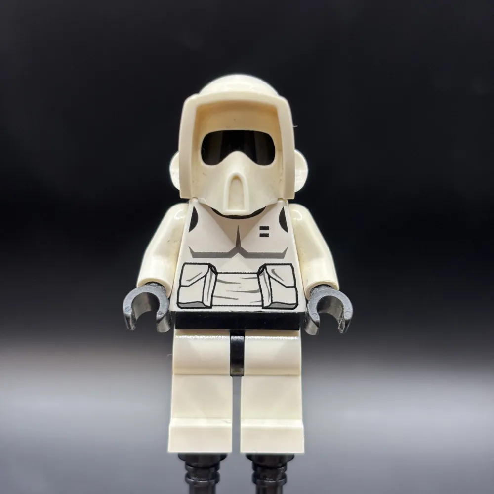 Imperial Scout Trooper - Printed Black Head, Dark Bluish Gray Torso Print