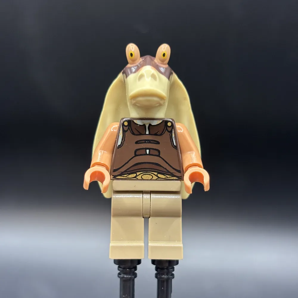 Gungan Soldier - Dark Brown Vest, Dark Tan Legs, Printed Head