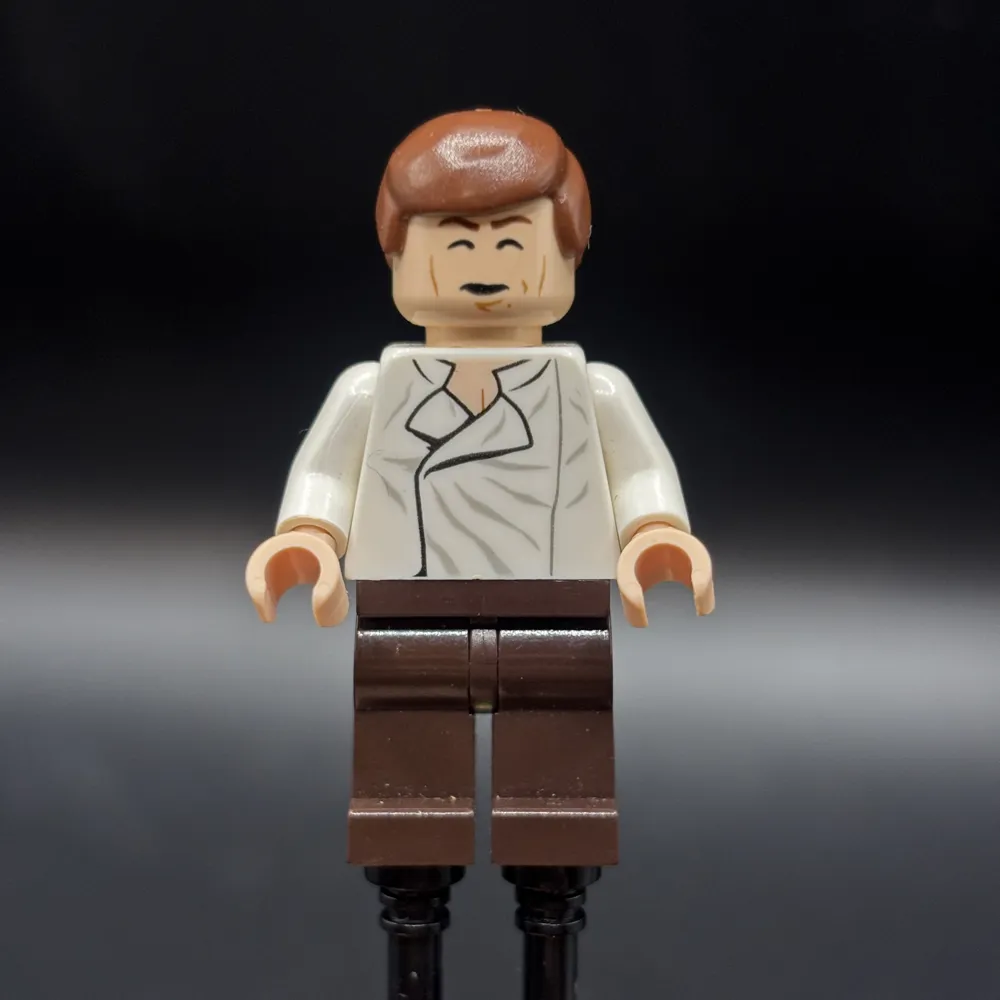 Han Solo - White Shirt with Wrinkles on Front, Dark Brown Legs, Smooth Hair