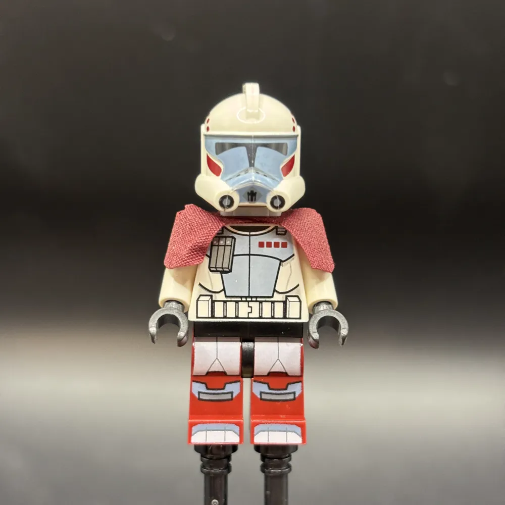 Clone ARC Trooper Hammer, Rancor Battalion (Phase 2) - Dark Red Cloth Pauldron, Black Cloth Kama, Large Eyes