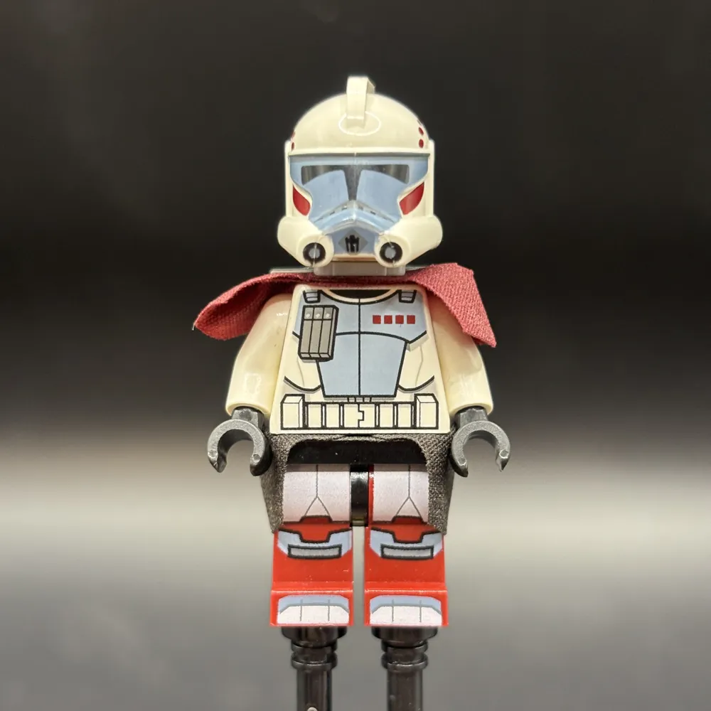 Clone ARC Trooper Hammer, Rancor Battalion (Phase 2) - Dark Red Cloth Pauldron, Black Cloth Kama, Large Eyes