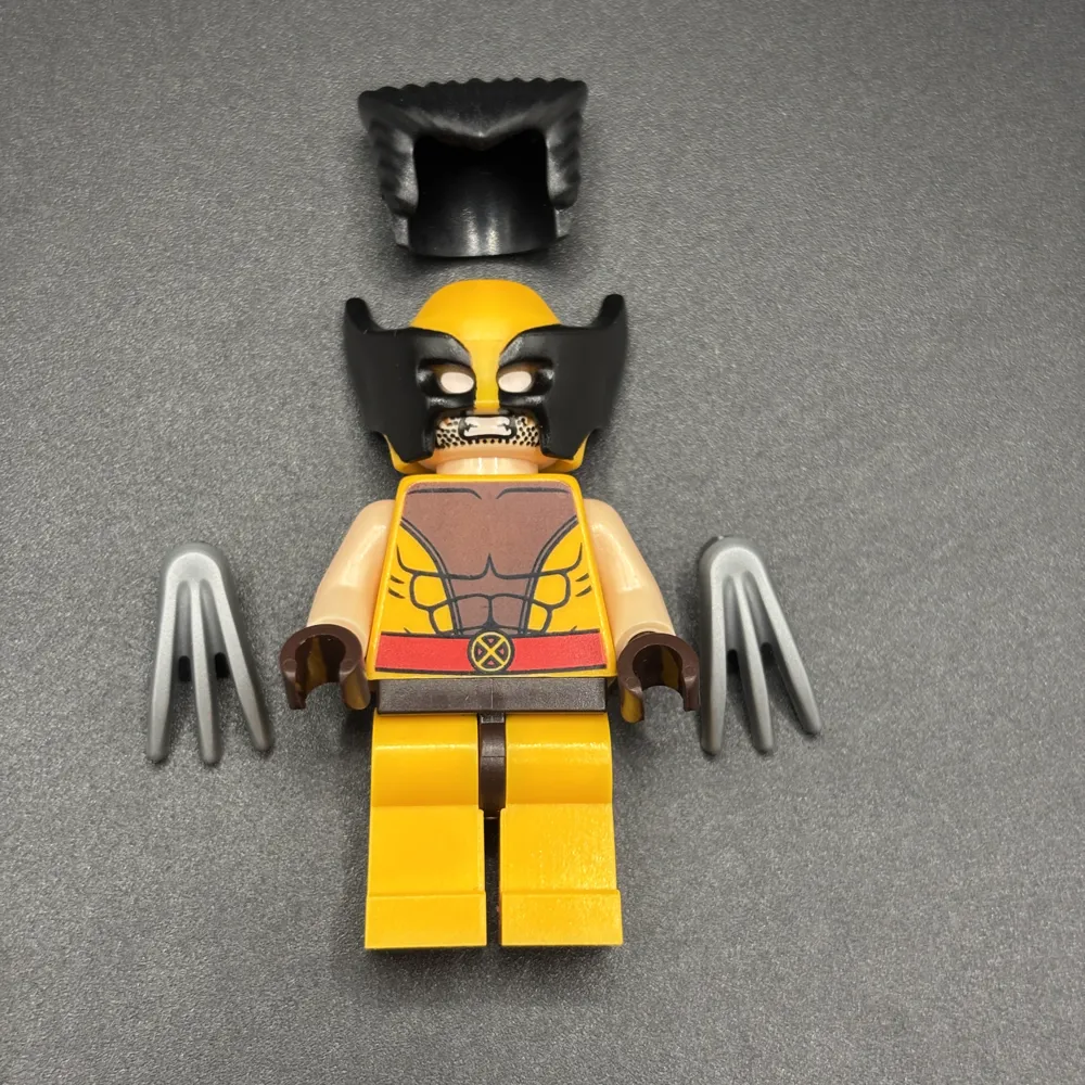 Wolverine - Bright Light Orange and Black Mask, Dark Brown Hands