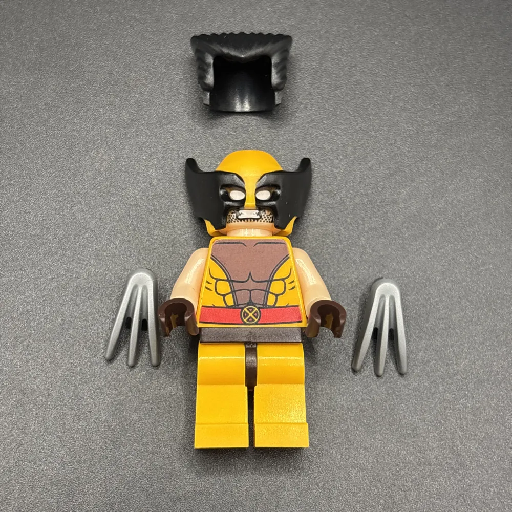 Wolverine - Bright Light Orange and Black Mask, Dark Brown Hands