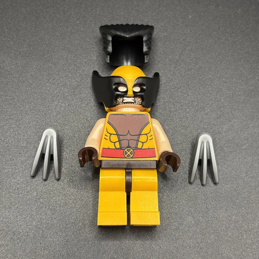 Wolverine - Bright Light Orange and Black Mask, Dark Brown Hands